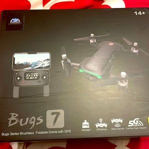 Bugs series brushless foldable drone with GPS series 7 never used